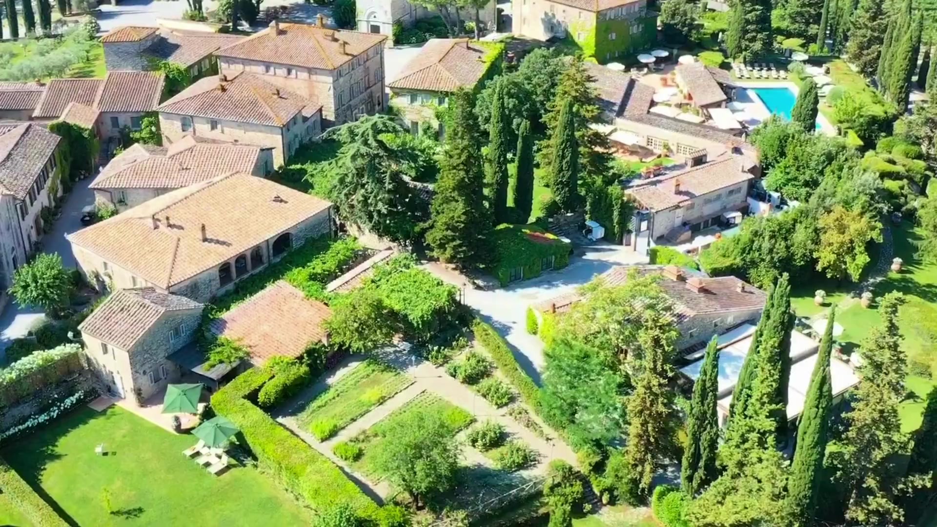 Borgo San Felice gardens in Tuscany